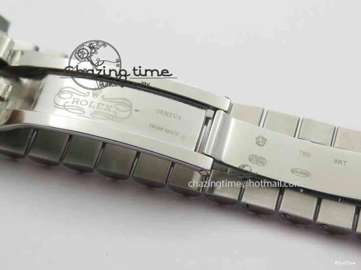 MiroTime 1218 Stylish Day Date 40mm SS BP Maker Best Edition Diamond Bezel Ice Blue Dial On SS Bracelet ETA 3699